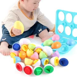 6Pcs Baby Smart Eggs Montessori Educational Toys For Children Color Shape Matching Recognize Toddler Intelligent Learning 2-4Y