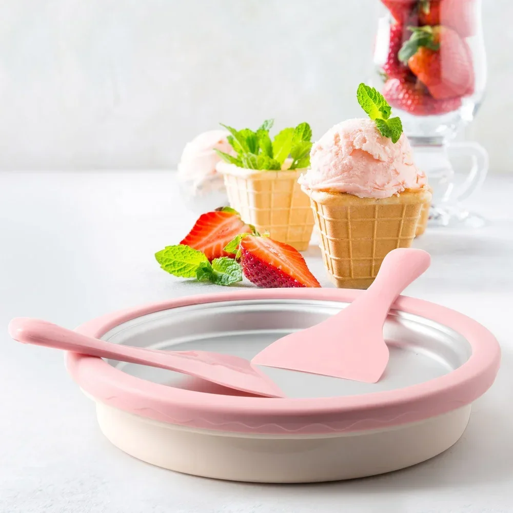 Instant Ice Cream Maker Yogurt Sorbet Gelato Ice Roll DIY Maker Pan For Kids