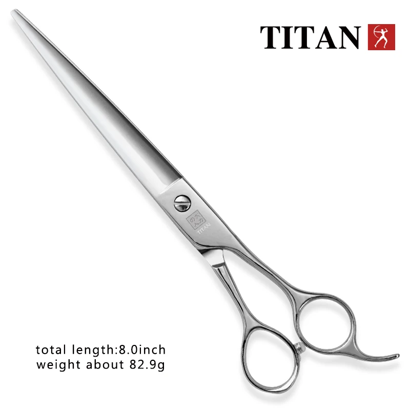 

Titan, высокое качество, sus440c, Япония, сталь, истончение, 8 дюймов, парикмахерские инструменты, ножницы для стрижки собак, кошек