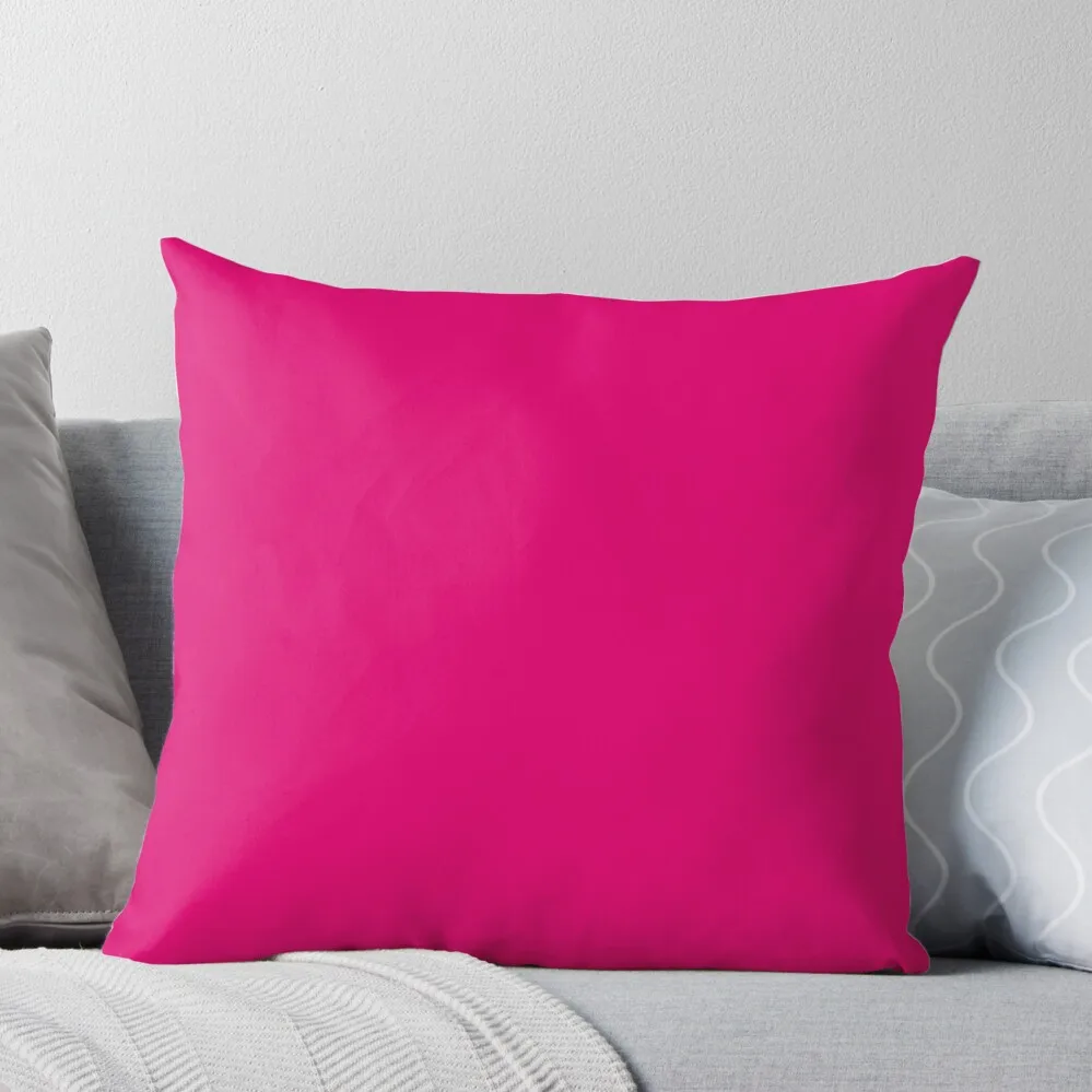 

Preppy abstract solid color hot pink fuchsia Throw Pillow Embroidered Cushion Cover Cushions For Children