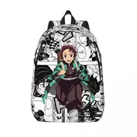 Demon Slayer Tanjiro Kamado Anime Backpack for Student School Bookbag Daypack Preschool Kindergarten Bag Gift 1