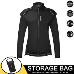 Women's Hooded Waterproof Quick-Dry Ultralight Cycling Rain Jacket - EU M (ASIA L) (Black Raincoat)