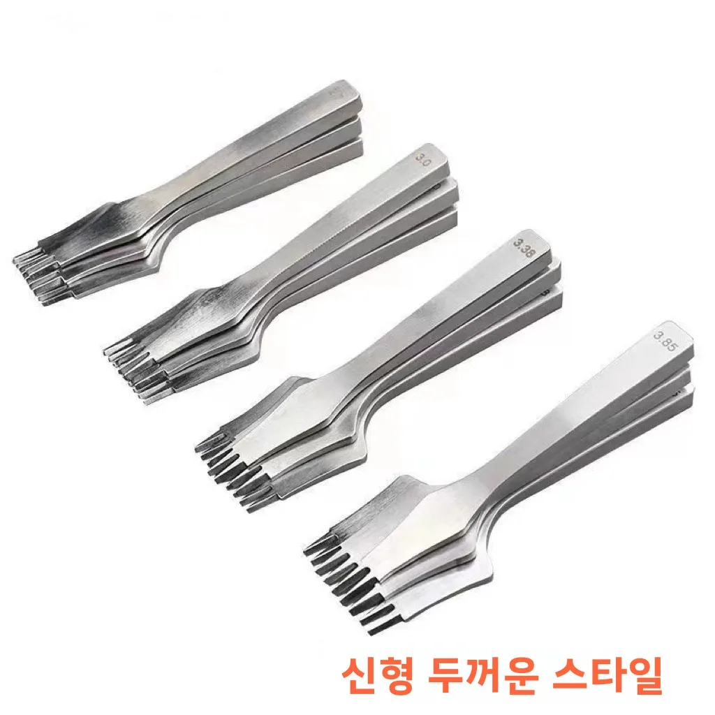 새로운 수제 가죽 공예 도구 프렌치 초프 올리브 초프 플랫 초프 DIY 펀칭 도구 (가정용 바느질 및 공예 프로젝트용)