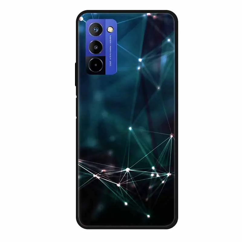 Flower Pattern TPU Soft Silicone Phone Case - Butterfly & Planet Design