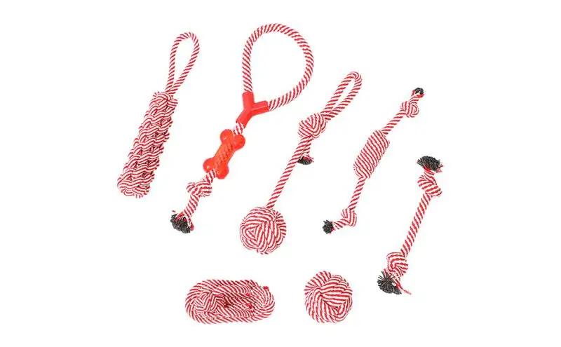 

7PCS Dog Rope Cotton Puppy Chew Toys Knots Toy For Home Dogs Natural Cotton Dog Pull Rope For Tug Of War And Teeth Cleaning