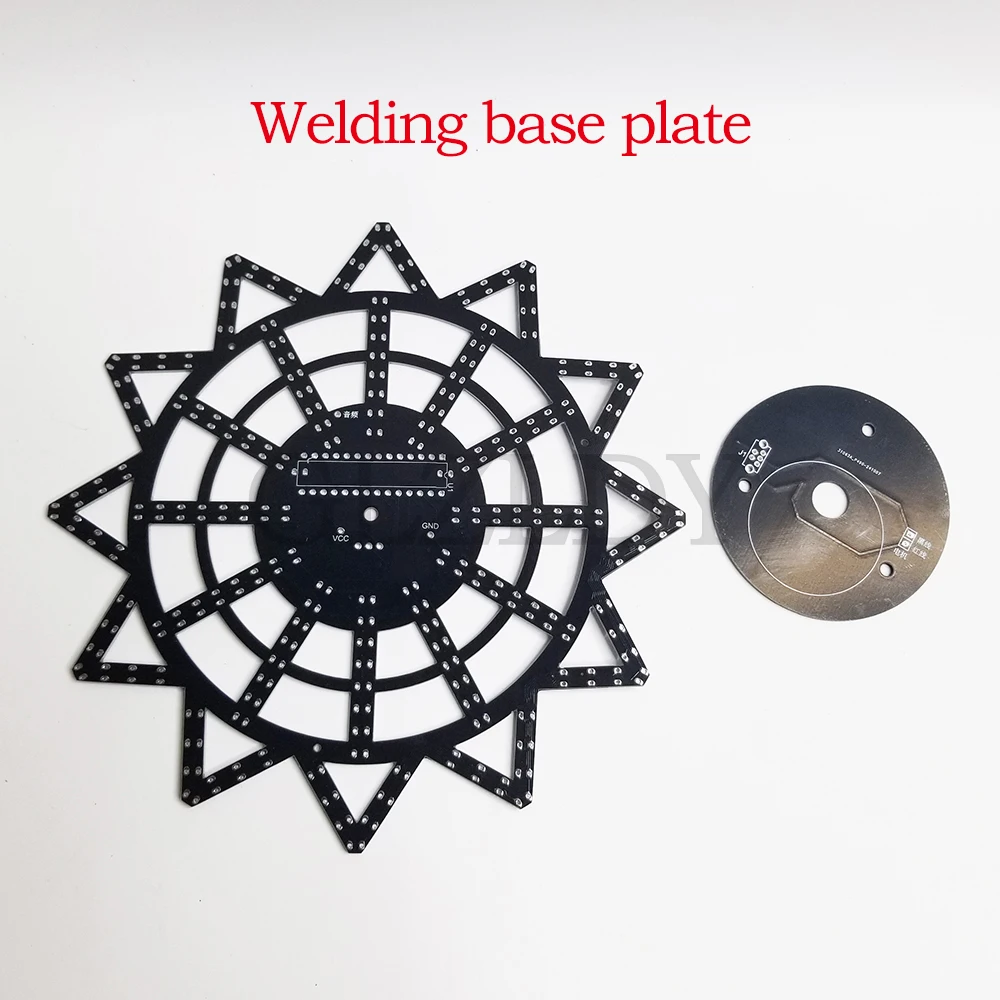 DIY electronic kit LED rotating ferris wheel circuit learning soldering kit 16kinds flashing mode remote control
