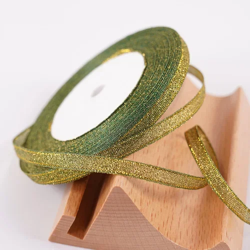 22m 6mm Colorful Glitter Metallic Ribbon for Festive Wrapping & DIY Crafts