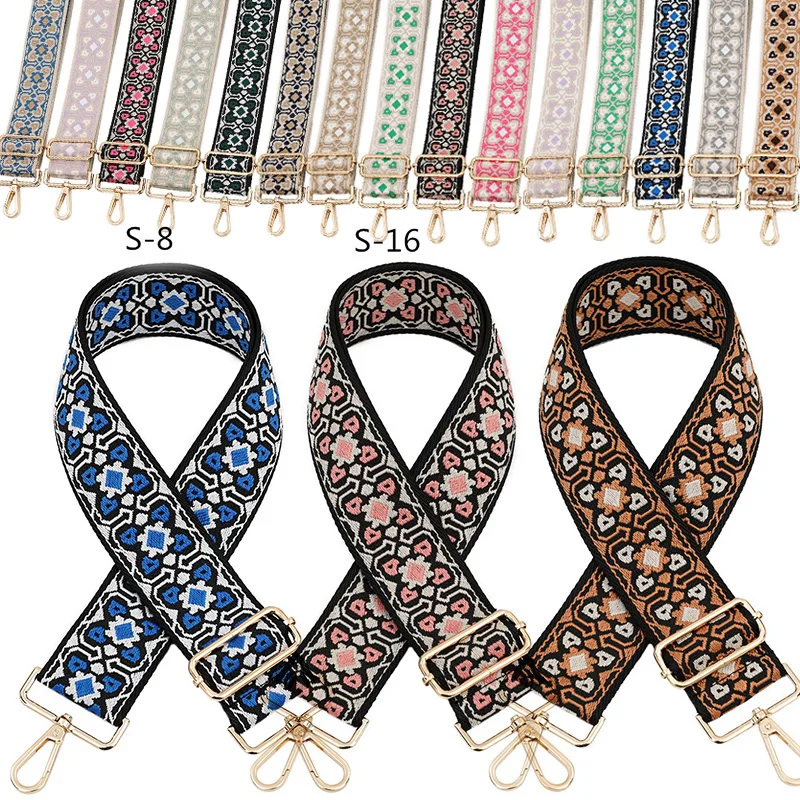 

Widened Ethnic Style Bag Shoulder Strap Accessories Women's Bag Single Shoulder Diagonal Adjustable Replacement Shoulder Strap