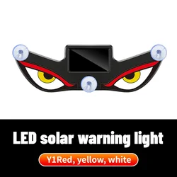 Solar - Powered Dynamic Blinking LED Eye Lights - Car Ambience Decor, Wireless Installation (Y1)