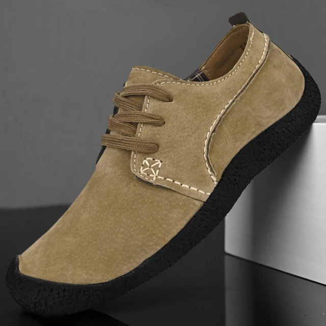 Tênis Casual de Couro Camurça Masculino, Leve e Resistente para Caminhadas e Trekking Tênis Casual de Couro Camurça Masculino, Leve e Resistente para Caminhadas e Trekking