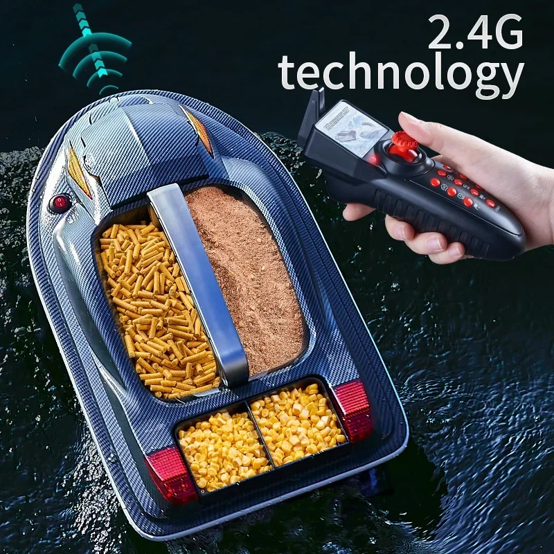 Remote Control Bait Boat Large  High Speed 500m 7kg Rc Fishing Boat 3 Hopper Hj817 Load Voice Broadcast Smart Route Correction 3