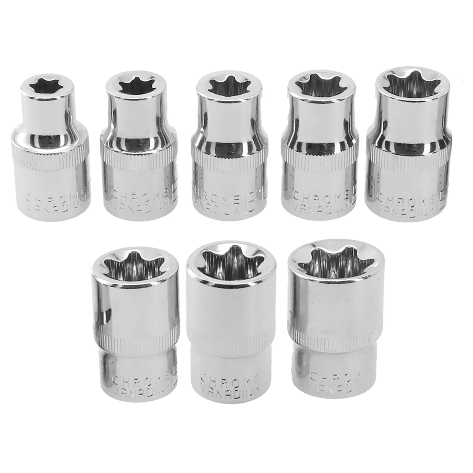 Description Picture 3 of itemHand Tool E Type Sockets 1/2 Square Tool Female Torx Socket For Ratchet End Wrench Head E10/E12/E14/E16/E18/E20/E22/E24
