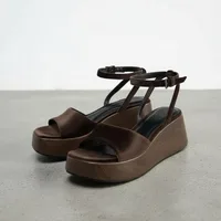 Women's Retro Velvet Wedge Sandals Platform Heels, Open Toe Ankle Strap Clogs Comfortable for Beach Resort Vacation Party - Image 3