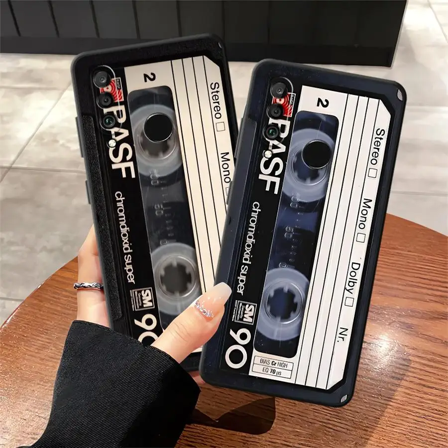 Vintage Cassette Tape Black Soft Shell Case