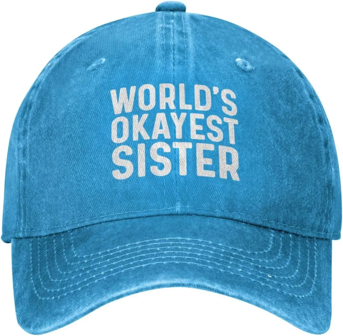 

World's Okayest Sister Hat for Women Baseball Cap Graphic Hats