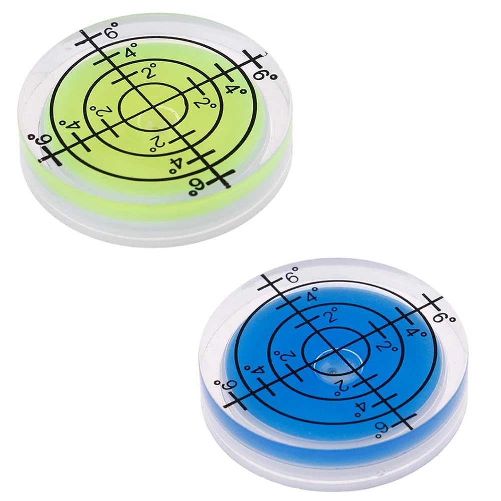 2pcs 32mm Bullseye Spirit Bubble Level Marked Circular Level Bubble Horizontal Bubble Measuring Tool Meauring Instrument