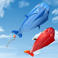 2.2 Meter 3D Giant Dolphin Whale Shape Flying Kite Parafoil Sports Software Paragliding Beach Kite Outdoor Toys For Adult Kids 1