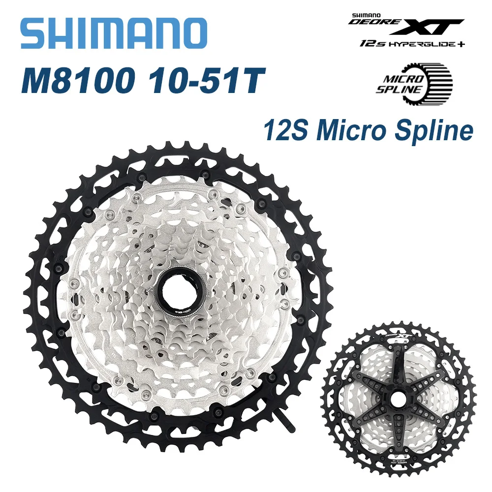 

Shimano Deore XT M8100 Cassette 12S Micro Spline MTB 12V K7 Sprocket 12 Speed MS Freewheel M8100 M6100 Chain KMC X12 Current 118