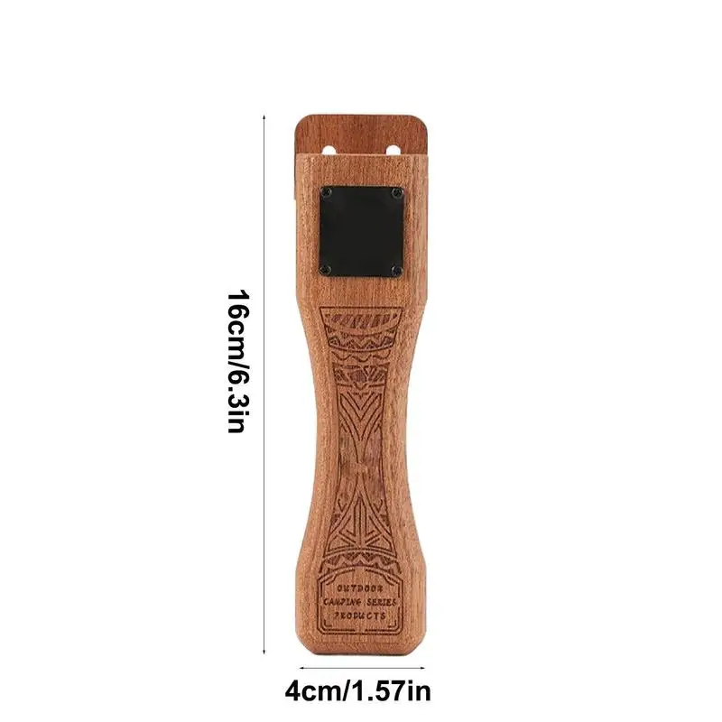 Outdoor Grill Pan Handle Heat-Resistant Pot Handle Wooden Detachable Cookware Accessory Non-Slip Pan Gripper For Kitchen Wok