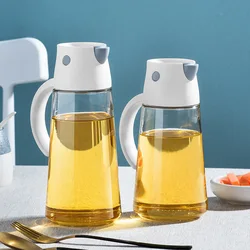 Leak-Proof Glass Oil Bottle Automatic Opening And Closing Large-Capacity Oil Bottle Kitchen Household Seasoning Bottle Leak-Proof Glass Oil Bottle Automatic Opening And Closing Large-Capacity Oil Bottle Kitchen Household Seasoning Bottle