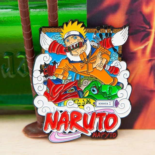 Naruto Esmalte Pins Colete Akatsuki Nuvens Vermelhas Metal Cartoon