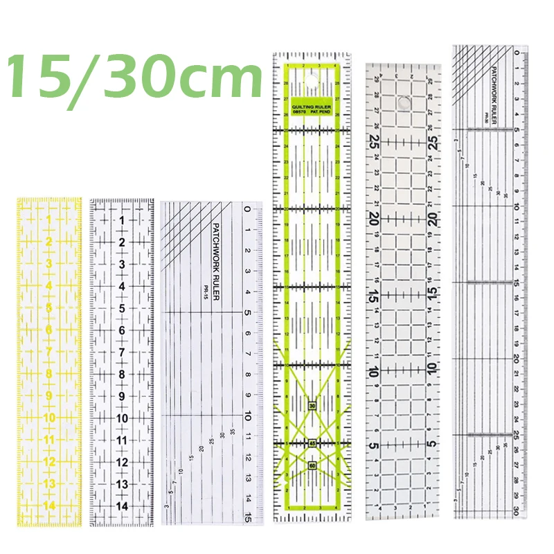 15/30cm Acrylic Quilting Ruler Sewing Measuring Ruler Transparent Tailor  Ruler DIY Quilting Patchwork Tools Sewing Accessories - AliExpress