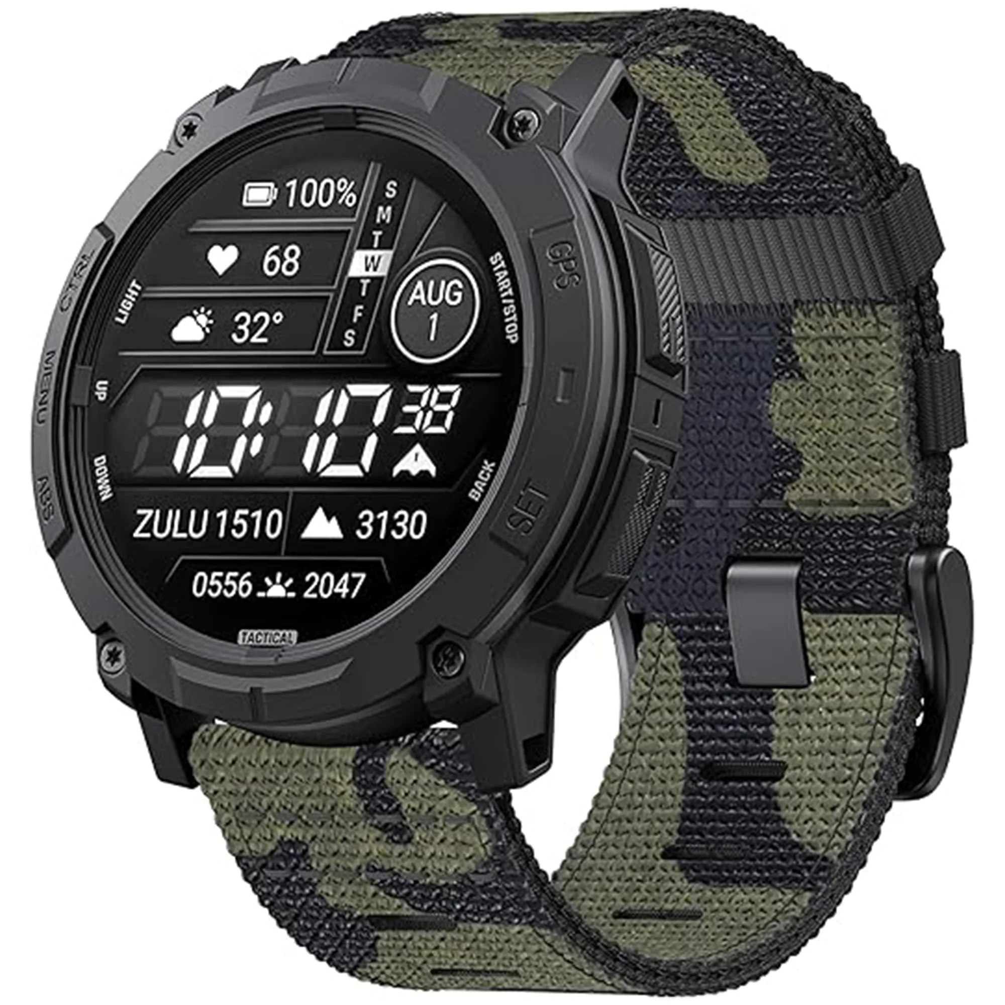 Durable and Breathable Rugged Nylon Watch Band - 45/50mm