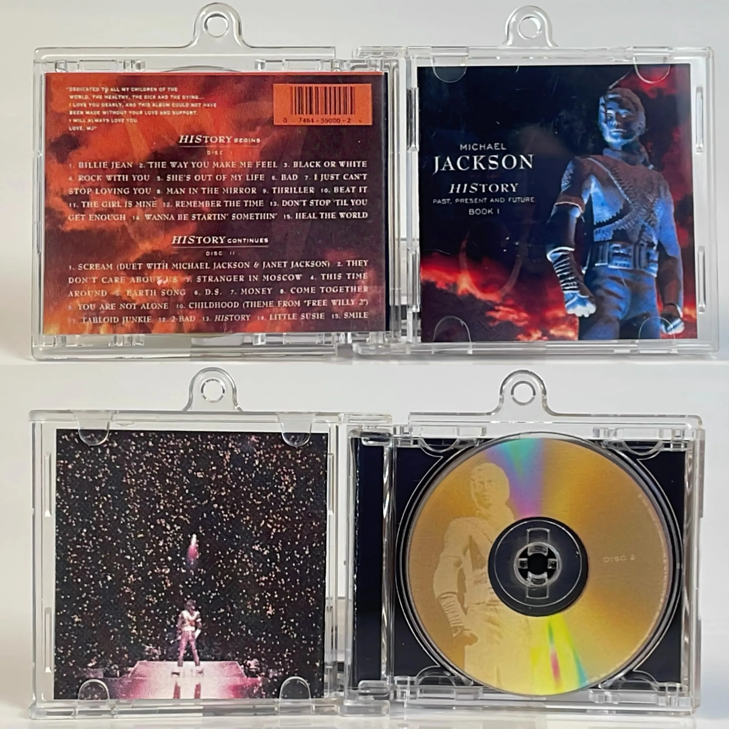 Classic Michael Jackson MJ MINI Music CD NFC Keychain XSCAPE Album