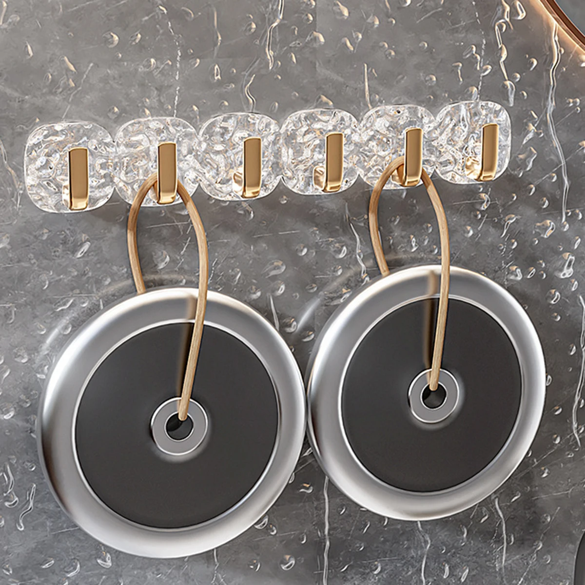 Bathroom Wall Hook Home Storage Hooks Glacier Pattern Kitchen Hook Hanging Without Marks Hole Free Door Back Adhesive