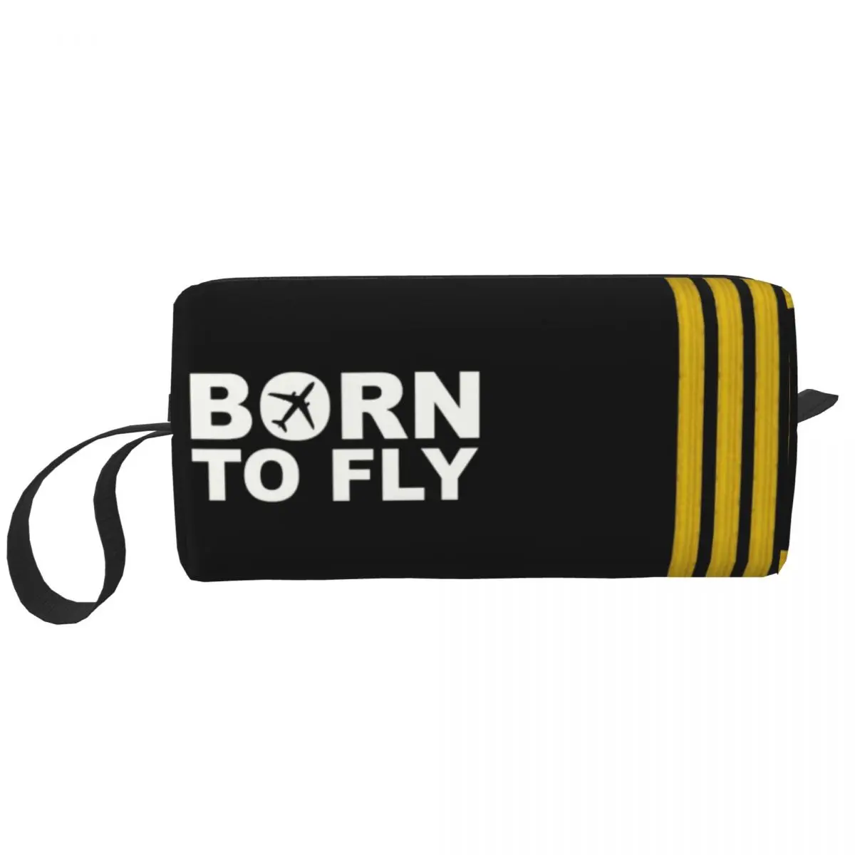 

Косметичка Born To Fly Captain Stripe на заказ, несессер-Авиатор, органайзер для косметики, дамский набор для хранения косметики