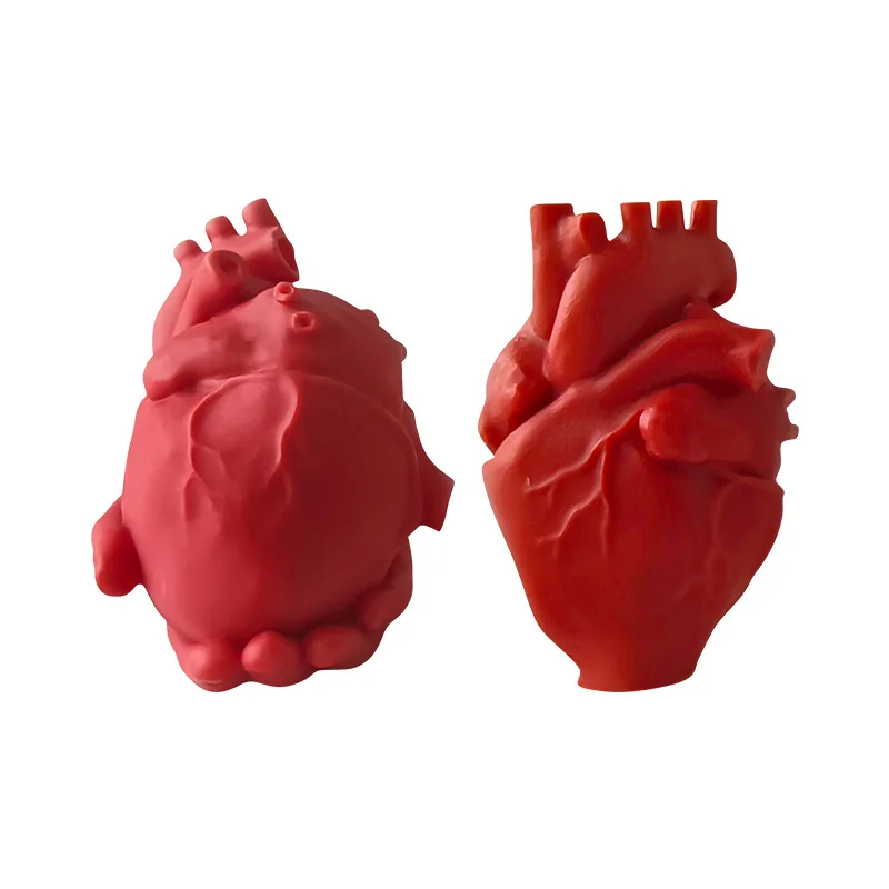 3D Silicone Heart Candle and Craft Mold