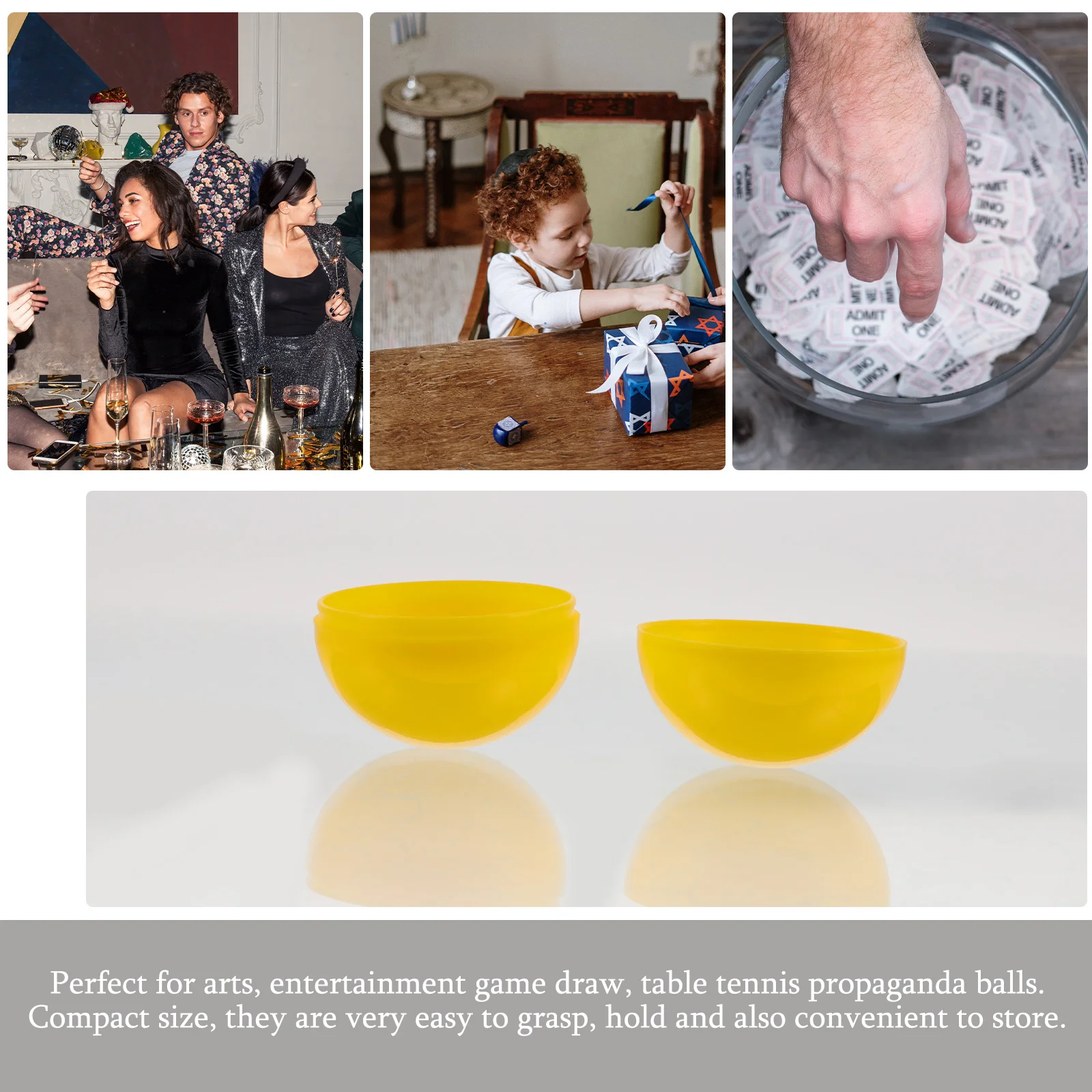 Clear Small Raffle Balls Lottery Party Activity Props for Home Toddler Bingo of Pong Size