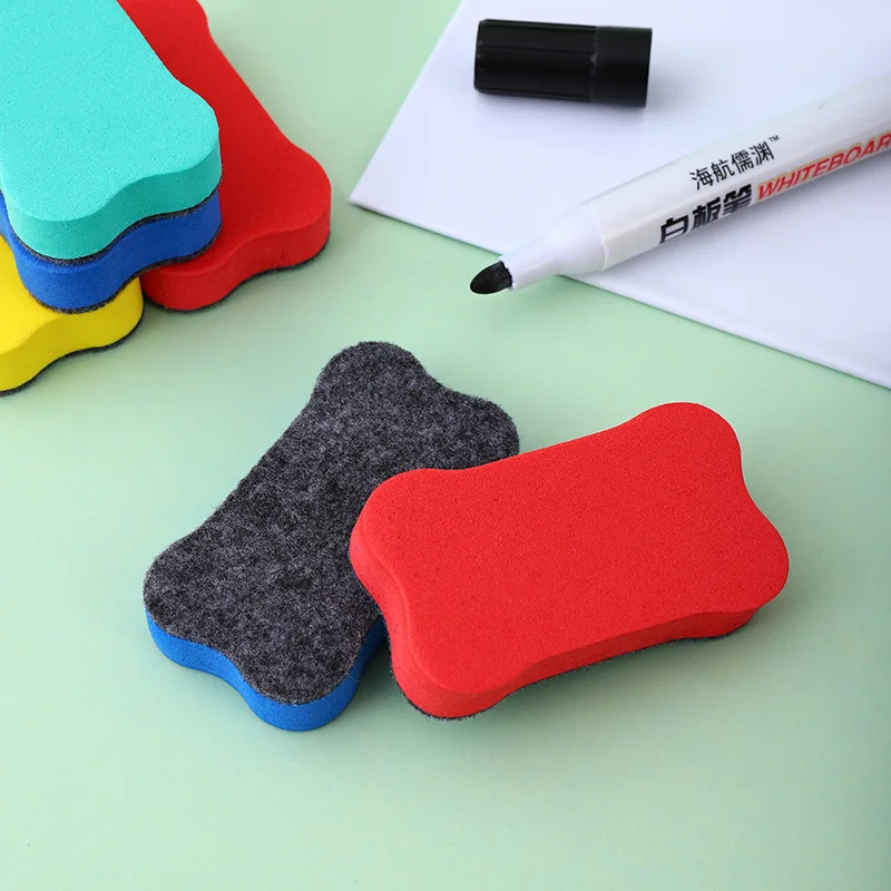 Whiteboard Eraser multicolour EVA Felt cloth Board Erasers 5/10pcs Wipe Dry Erase Chalkboard Blackboard eraser Markers Cleaner