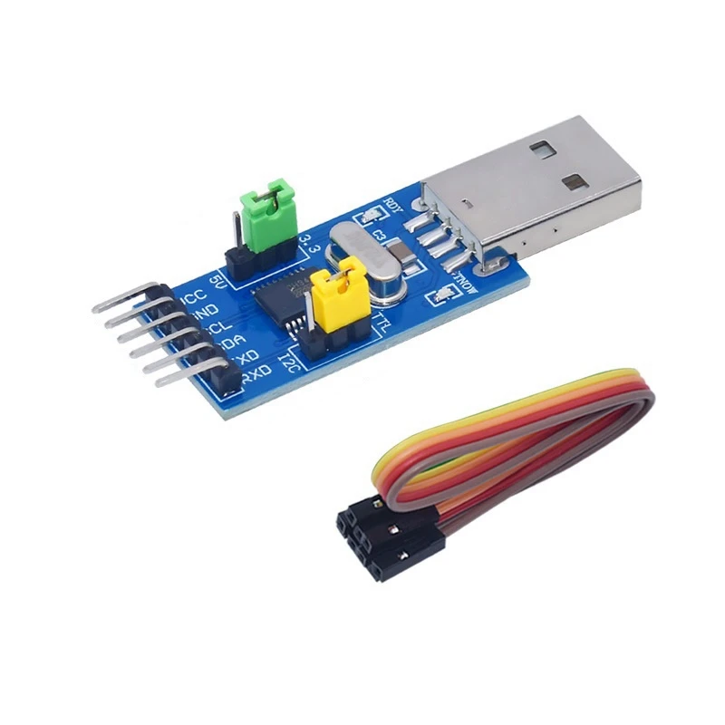 

Модуль адаптера USB в IIC, преобразователь USB в IIC I2C UART, электронные компоненты, управление устройствами IIC, 1 комплект