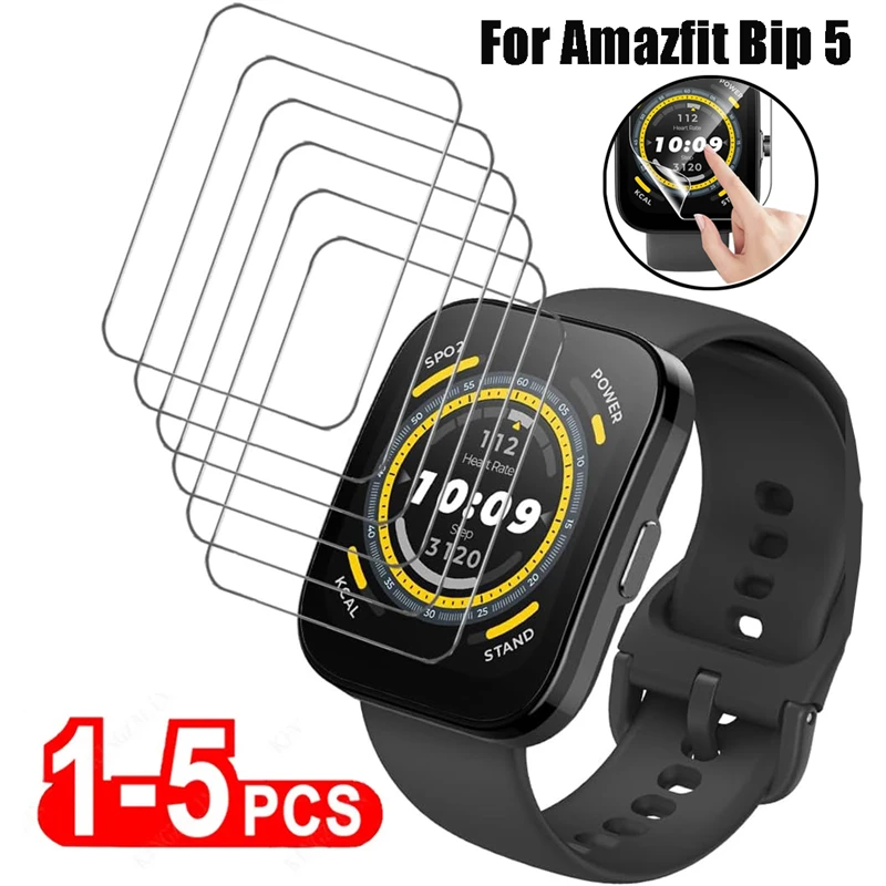 1-5pcs Screen Protector for Amazfit Bip 5 Soft Protective Film for Huami Amazfit Bip 5 Smart Watch Accessories Hydrogel Films