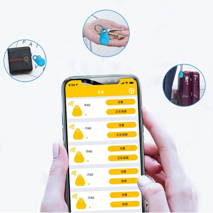 GPS Tracker Bluetooth Tracker Mini GPS Tracker Bluetooth Outdoor Anti-lost Device Pet Wallet Tracking Two-Way Positioning LOS/Android Smart Locator Accessorie