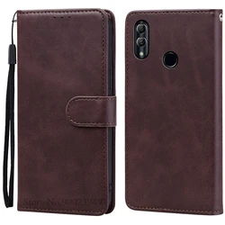 Leather Wallet Flip Case for Huawei P Smart 2019 - Soft Cover Phone Case s (Coffee)