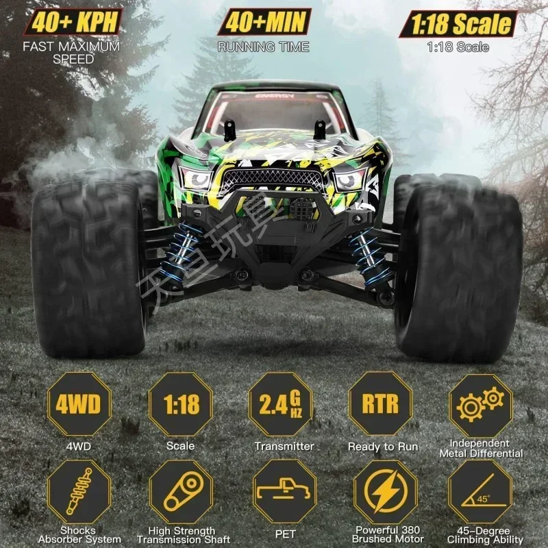 9524-1 Four-Wheel Drive Off-Road Climbing 1:18 High-Speed Car Electric Drift All-Terrain Rc Remote Control Car Model Toys Gift 2