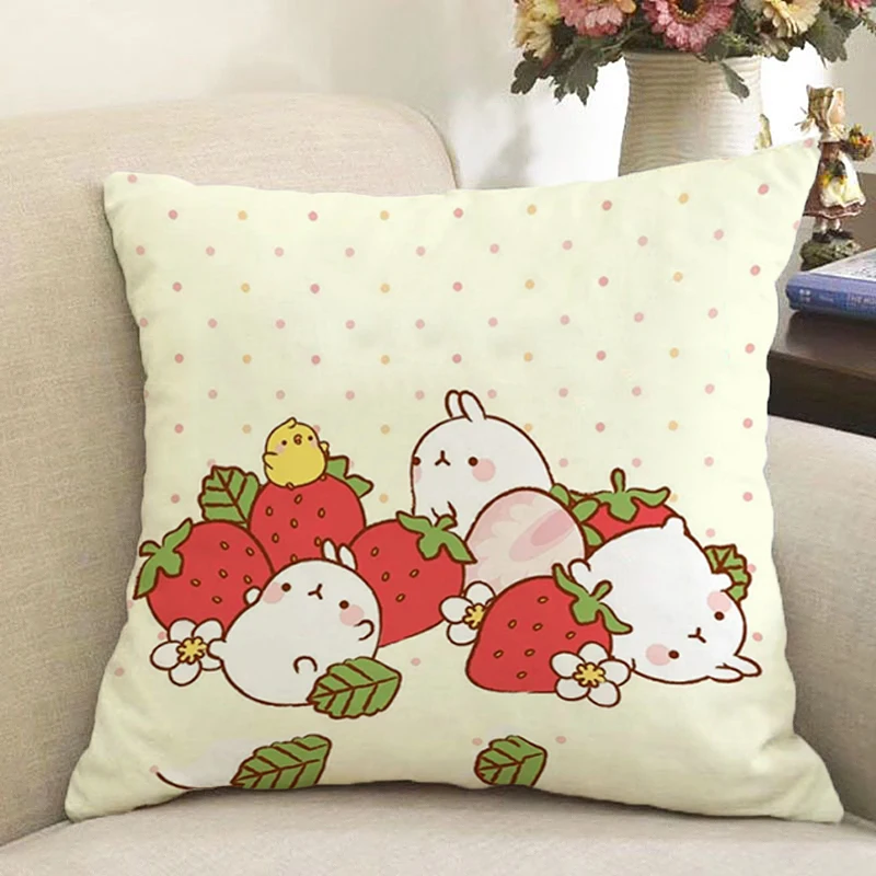 

Molang Pillowcases for Pillows Decor Home Pillow Cover Car Sofa Cushion Covers 45x45 Cushions Pillowcase Throw