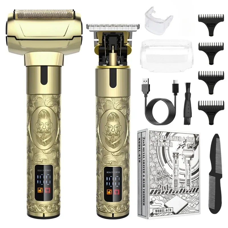 

RESUXI 670 Electric Shaver Cordless Hair Trimmer Multi-function Electric Shaver for Men Household Carving Hair Clipper Shaver