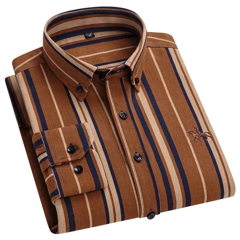 100% Cotton Large Size Oxford Men's Shirt Long Sleeve Soft Comfortable Business Office Fashion Casual Quality Men's Clothing