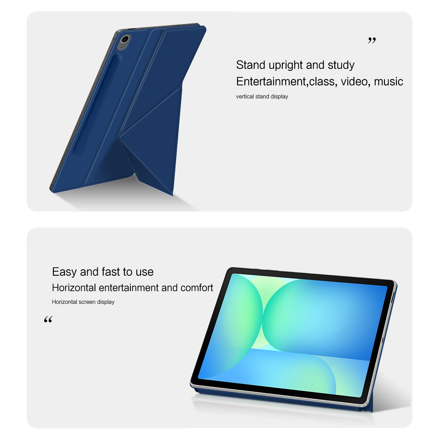 Premium Magnetic Smart Book Case with Pencil Holder