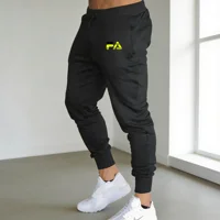 Pantalons de sport pour hommes, pantalons de course avec lettres imprimées, fitness, football, entraînement, slim fit, pantalons de sport décontractés, pantalons à petites jambes pour hommes 1
