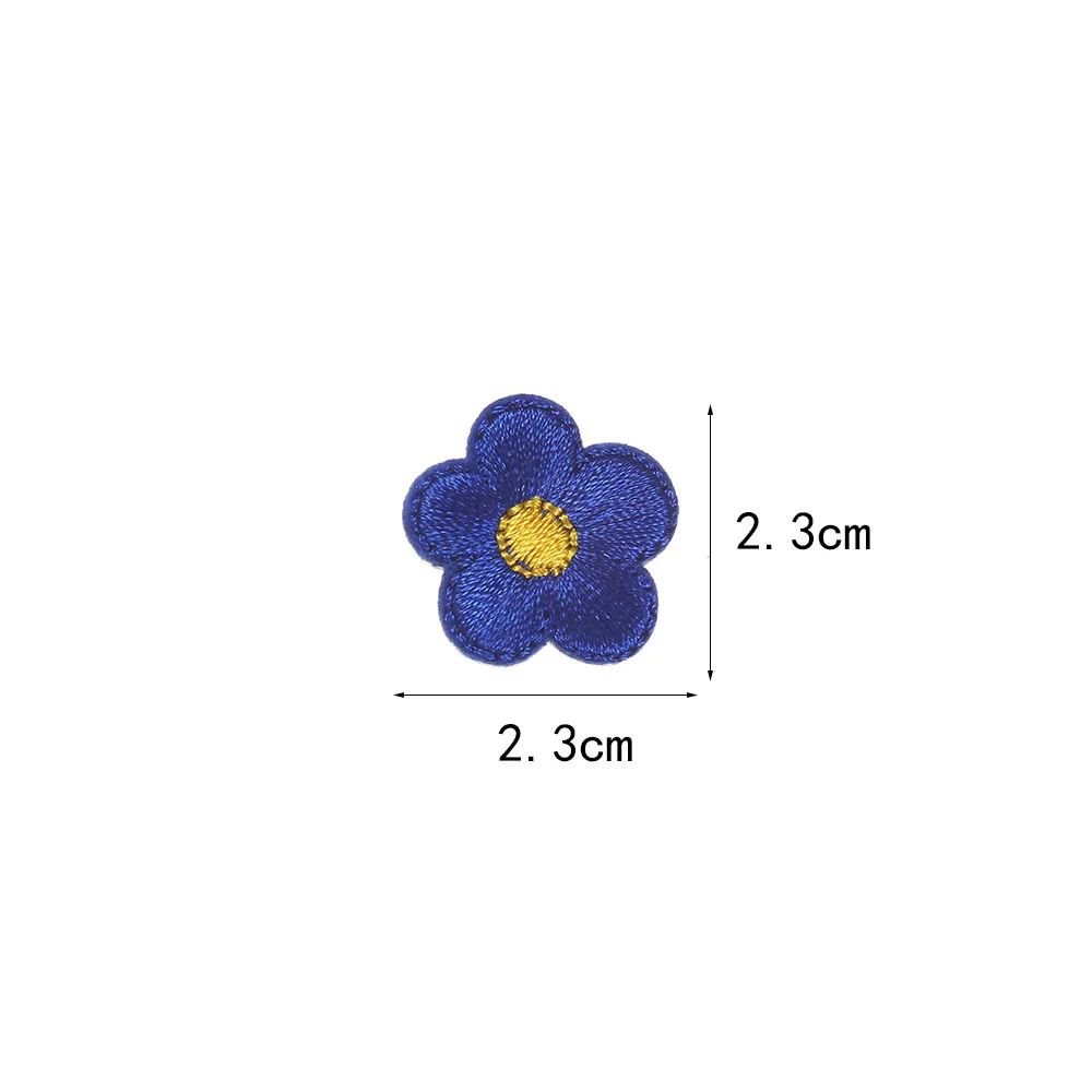 10pcs Small Flower Patches Iron On Embroidered Clothes Applique Diy Bag Hat Shoes Motif Stripes Clothes Accessories Badge