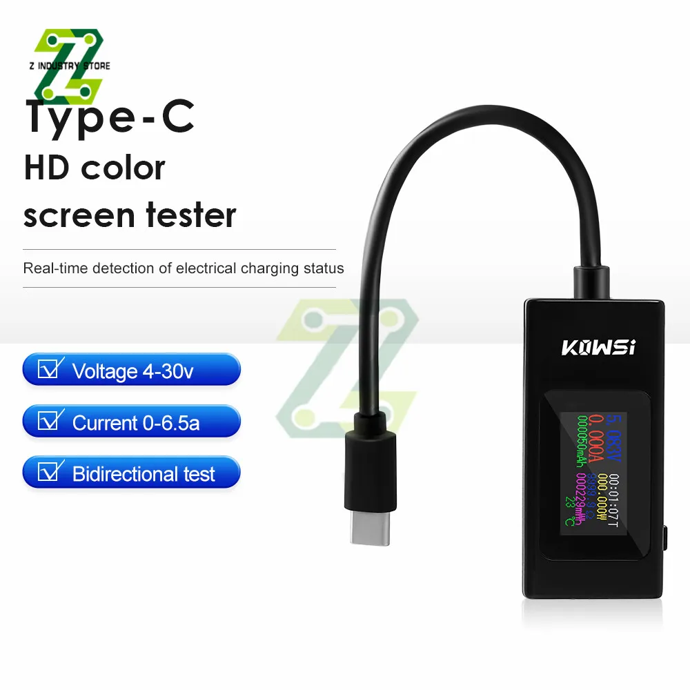 

USB-измеритель напряжения/емкости зарядки, 4-30 в, 0-6,5 А
