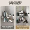 Five-Piece Set Shower Caddy Shelf, Bathroom Shower Organizer Rack For Holding Shampoo Soap Bathroom Toilet Essentials Adhesive 6
