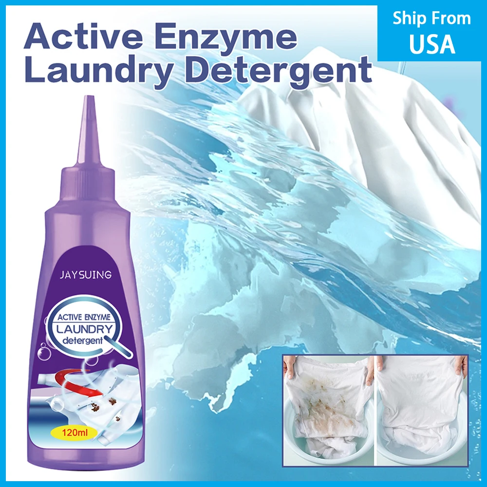 Active Enzyme Clothes Stain Remover 120ml Laundry Stain Removers Detergent Portable Clothing Removal Agents For Shirts