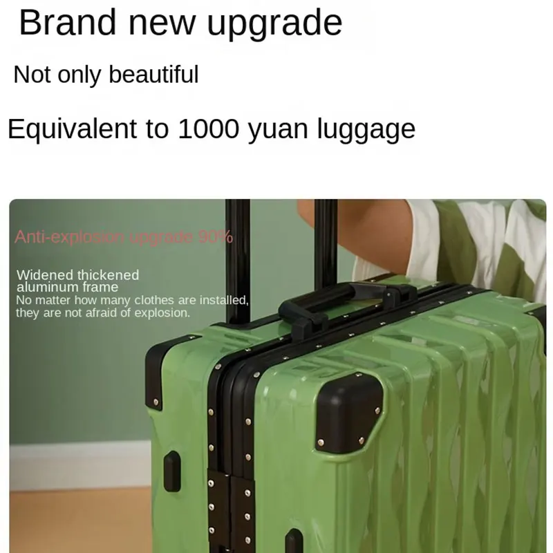 New Bagages Roulettes Valise Cabin Aluminum Alloy Frame Mala Viagem Maleta  Carro Rolling Luggage Trolley Suitcase 202428inch - AliExpress