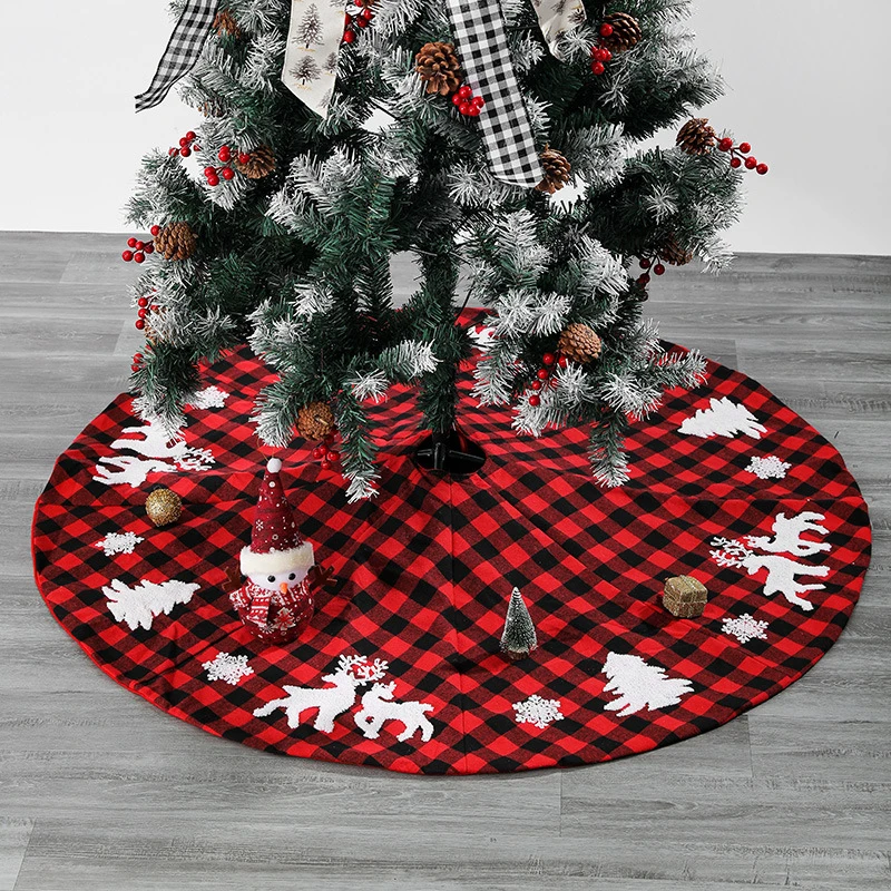 Faldas de árbol Navidad, de árbol con estampado ciervo, adornos de fiesta de Halloween, regalo de recuerdo, decoraciones navideñas| | -