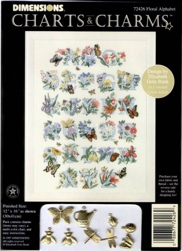 

Top Selling Flower Letters 40-53 Embroidery DIY 14CT Unprinted Arts Cross stitch kits Set Cross-Stitching Home Decor